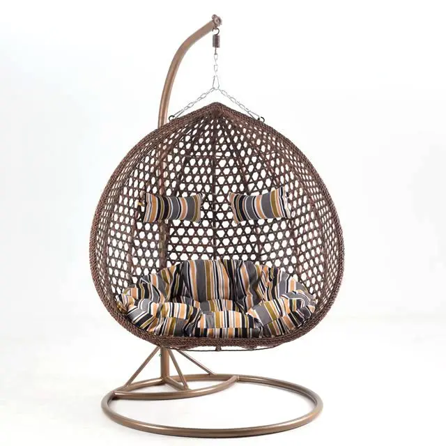 Modern Outdoor Patio Swing Chair two seat patio swing wicker swing chair China factory wholesale Hanging chair hanging basket