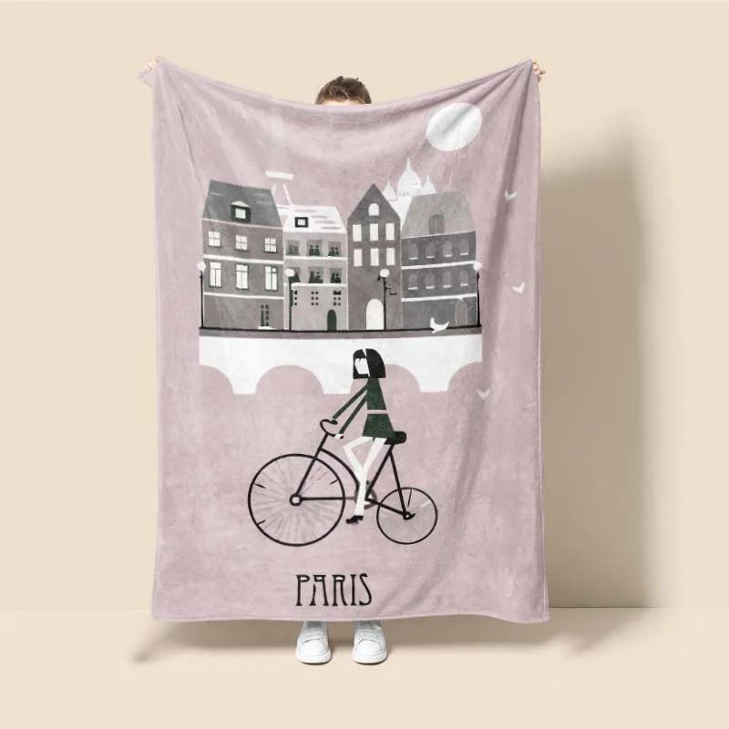 OEM  Throw Blanket Flannel Printed Custom Luxury Sofa Wholesale Soft Blankets For Winter For Home Decor