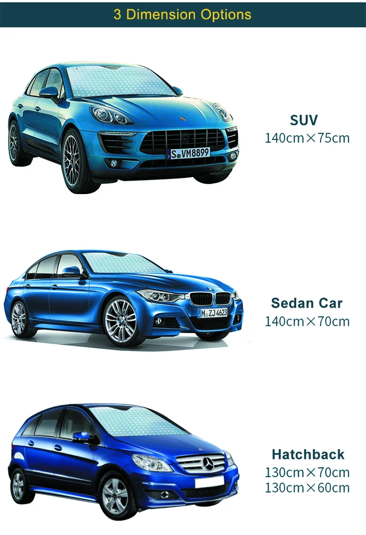 Sunlightproof Laser Reflective Car Front Window Windshield Sun Shade Sunshade Cover Board for Sedan SUV