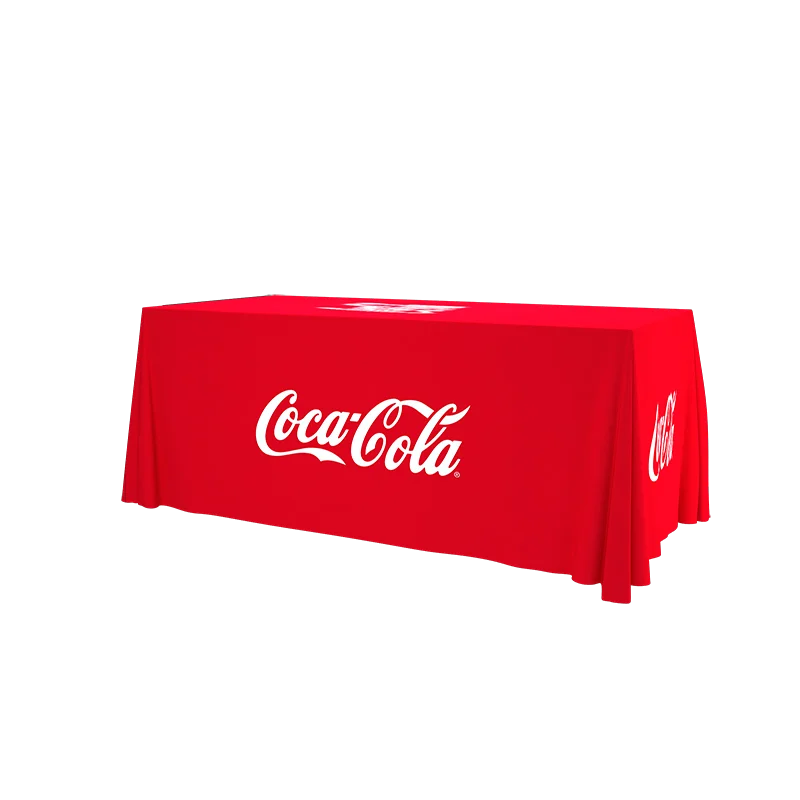Custom Printed Trade Show Advertising Stretch Rectangular Table Cloth Spandex Table Cover Customized 100% Polyester