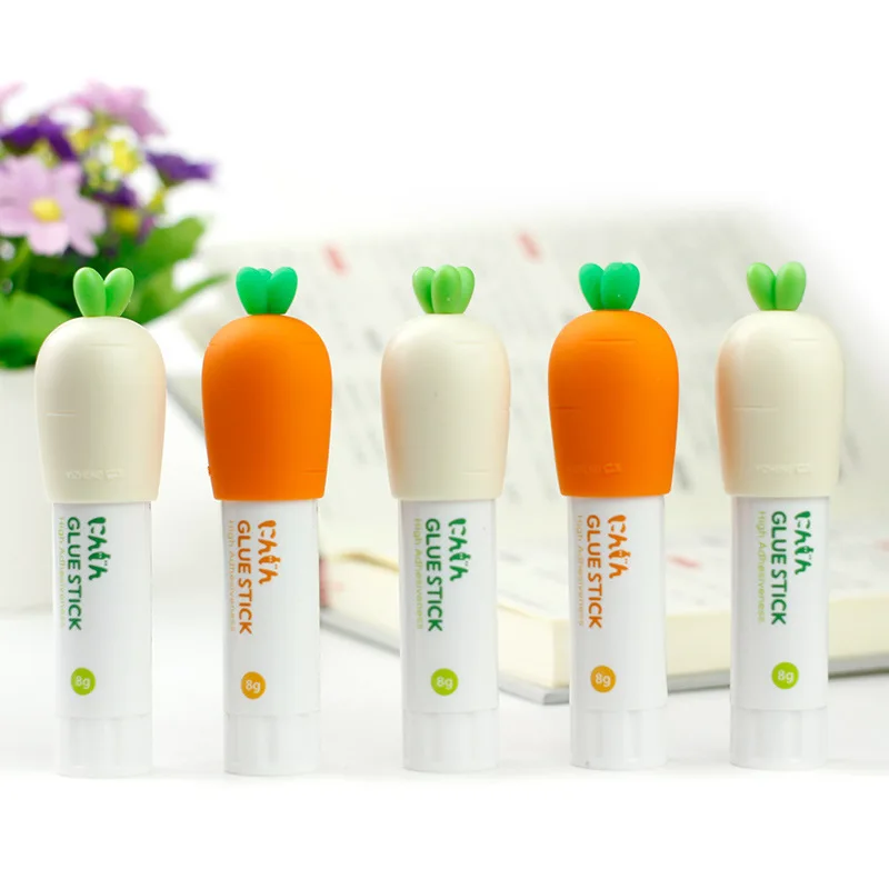 Заводская оптовая продажа, милый клей для моделирования моркови с режимом PVP, прочный клей, прозрачный клей-карандаш