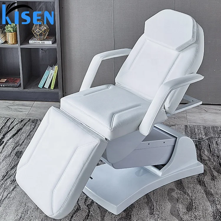 Kisen beauty bed equipment China factory electronic luxury massage table electric beauty salon facial bed with one motor