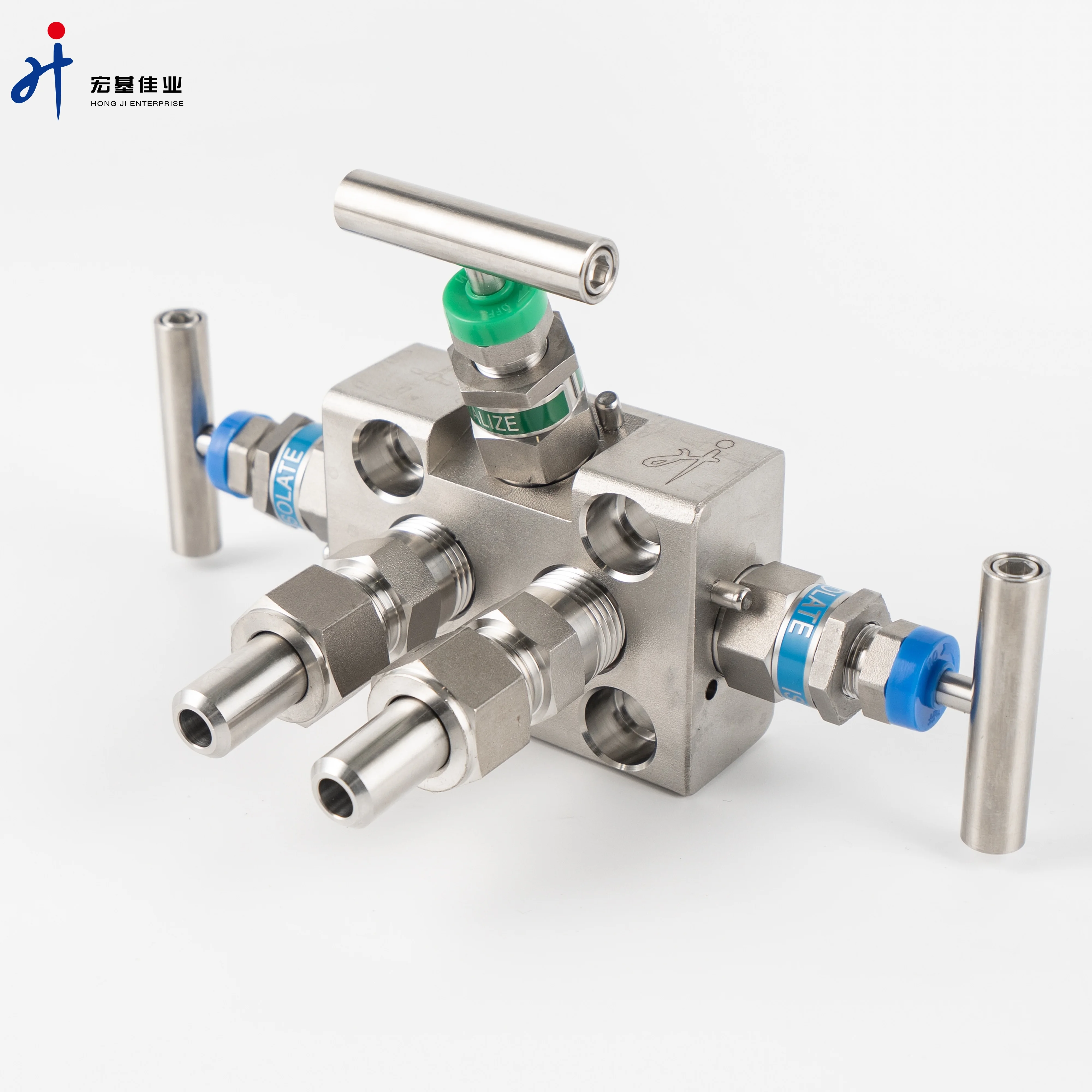 Stainless Steel Integrated High Temperature and High Pressure Transmitter Three Way Manifolds Internal Thread
