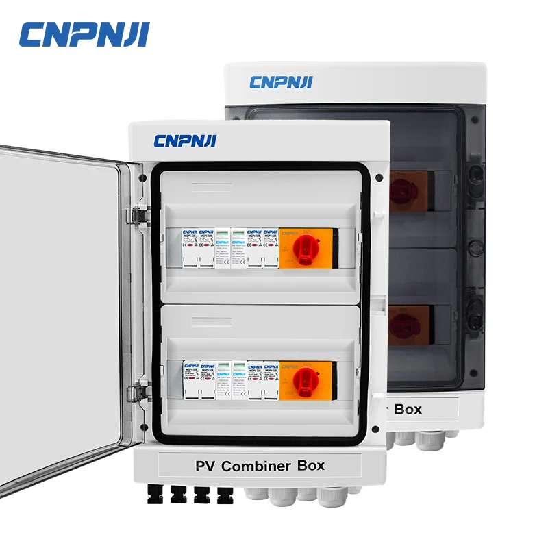 Солнечная Система DC PV Combiner Box 4 струны вход 1 выход с SPD и предохранителем 500V 1000V