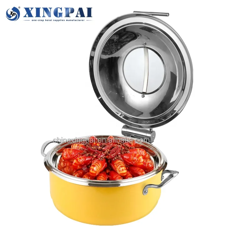 XINGPAI factory price yellow color chafing dish buffet set catering hotel buffet food warmer