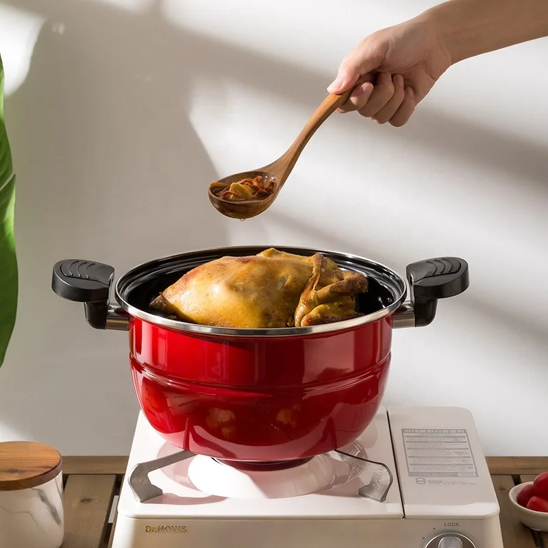 Factory wholesale retro double ear round pot casserole shallow pot small dry pot restaurant restaurant ceramic casserole
