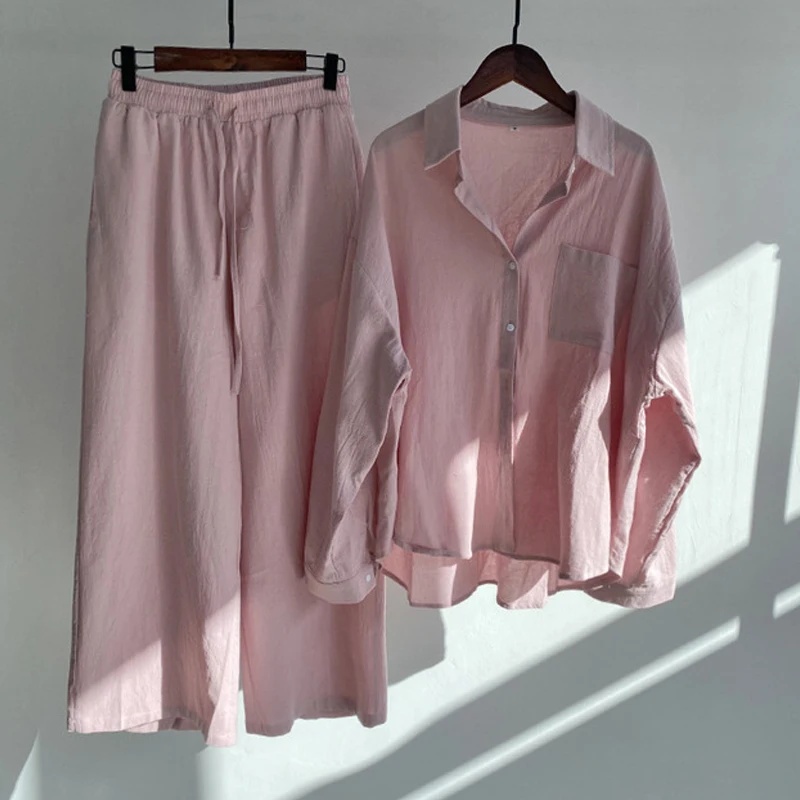 2024 New Products Classic Pajamas Pjs Pyjamas Linen Pajamas Set Loungewear Women Sets