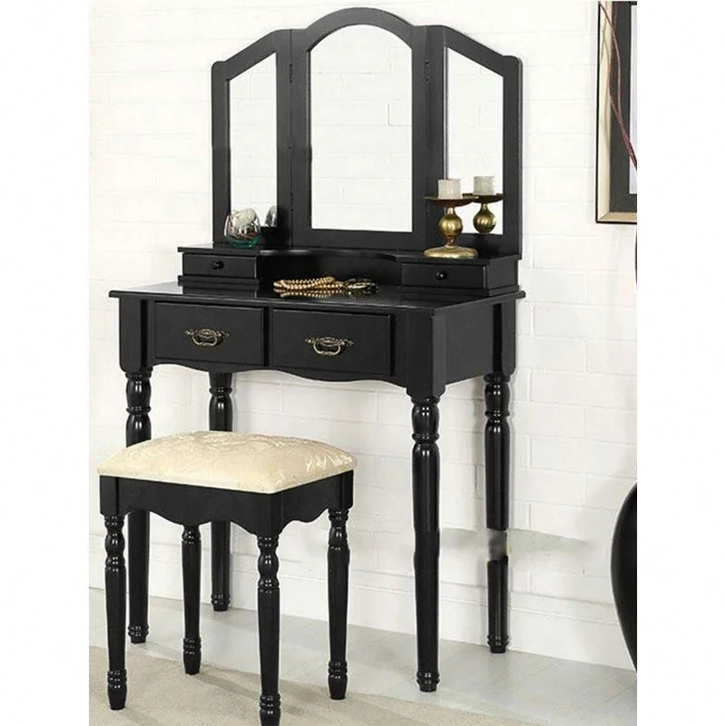 Античная складной туалетный столик с зеркалами высокого качества