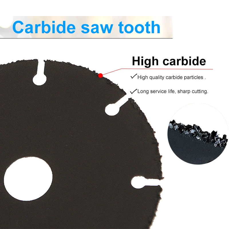 4 1/2 Inch 115 mm Tungsten Carbide Cut Off Wheel Wood Cutting Disc for Wood, Laminate, Plastic