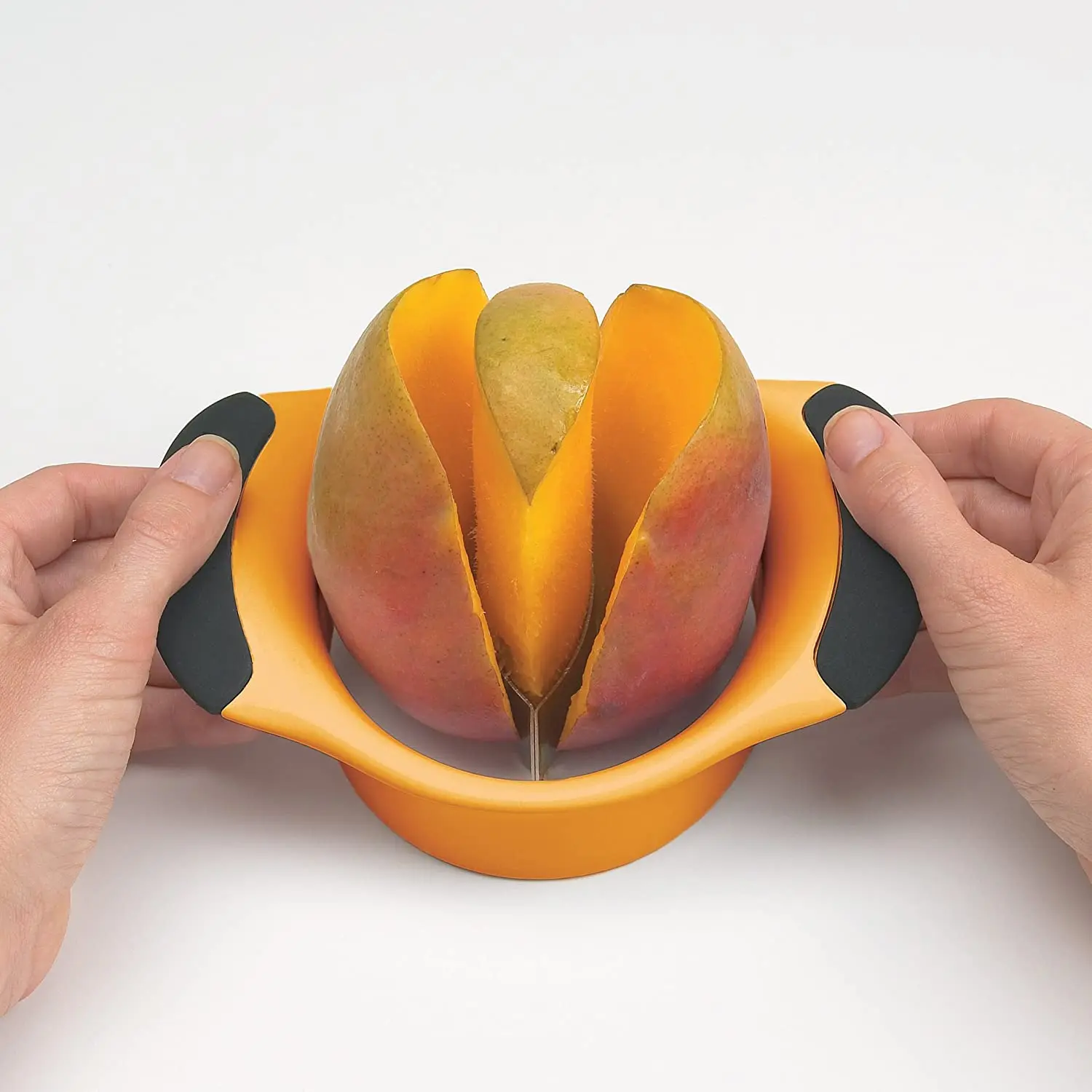 Amazon Hot Sale Kitchen Accessories Detachable Stainless Steel Mango Slicer With Soft Grip