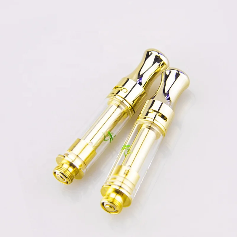 
Top selling refillable Gold color 510 thread ceramic coil cbd cartridge liberty 1ml vape pen cartridge box bulk for vape pen 