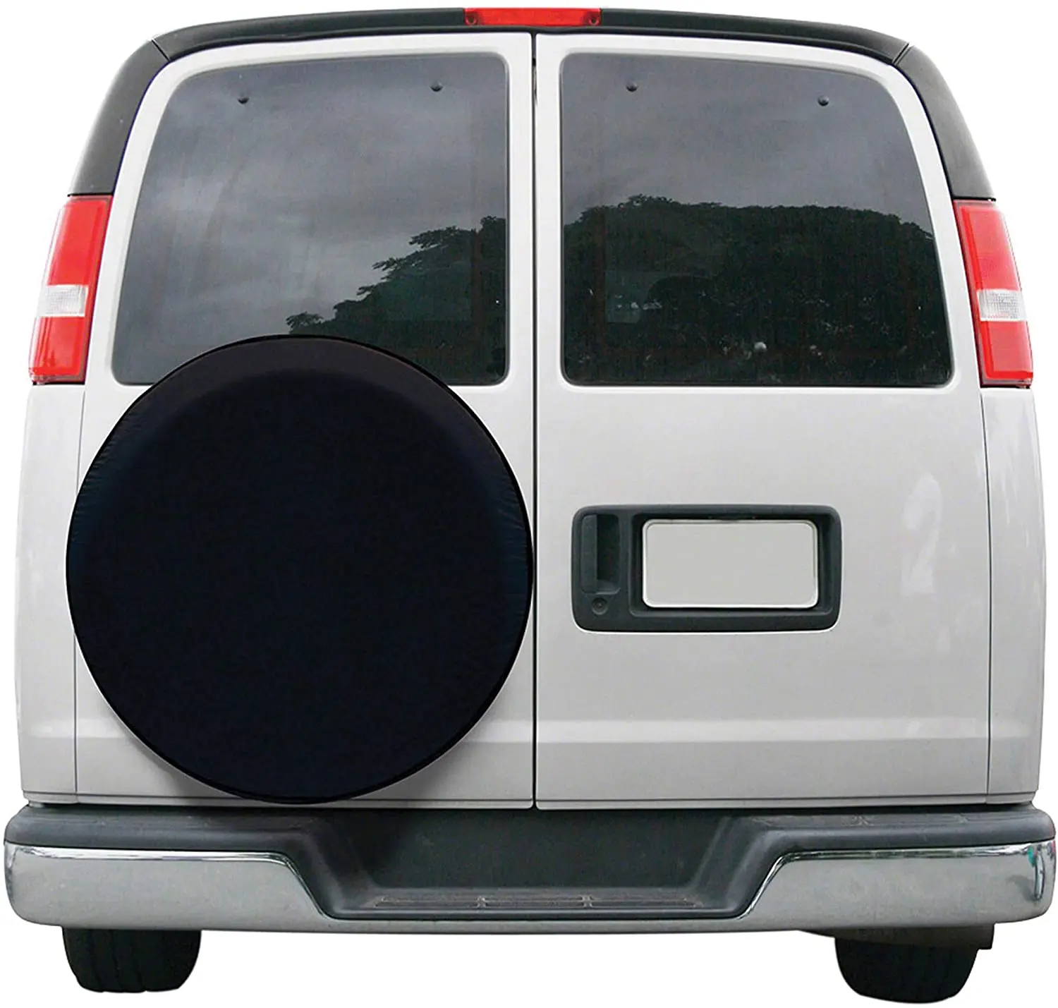 Foldable Waterproof Spare Tire Cover RV Vehicle Spare Wheel Protector Universal Soft PVC Black Spare Tyre Covers