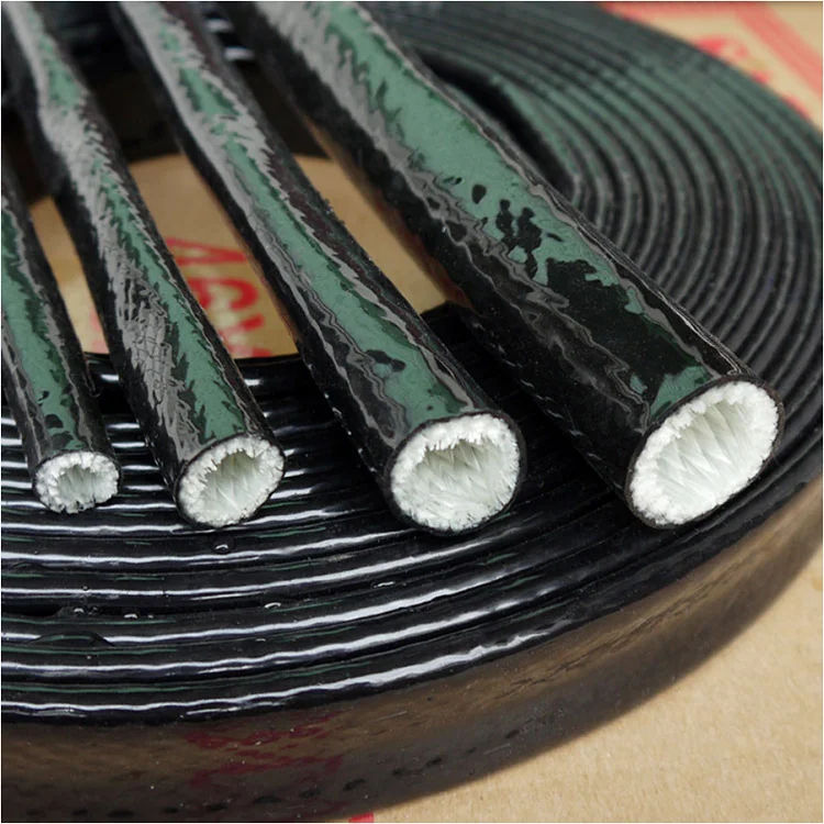 Top Quality 30-55mm Heat Resistant Silicone Coated Fiberglass Tube High Temperature Resistance Hose Fire Proof Sleeve