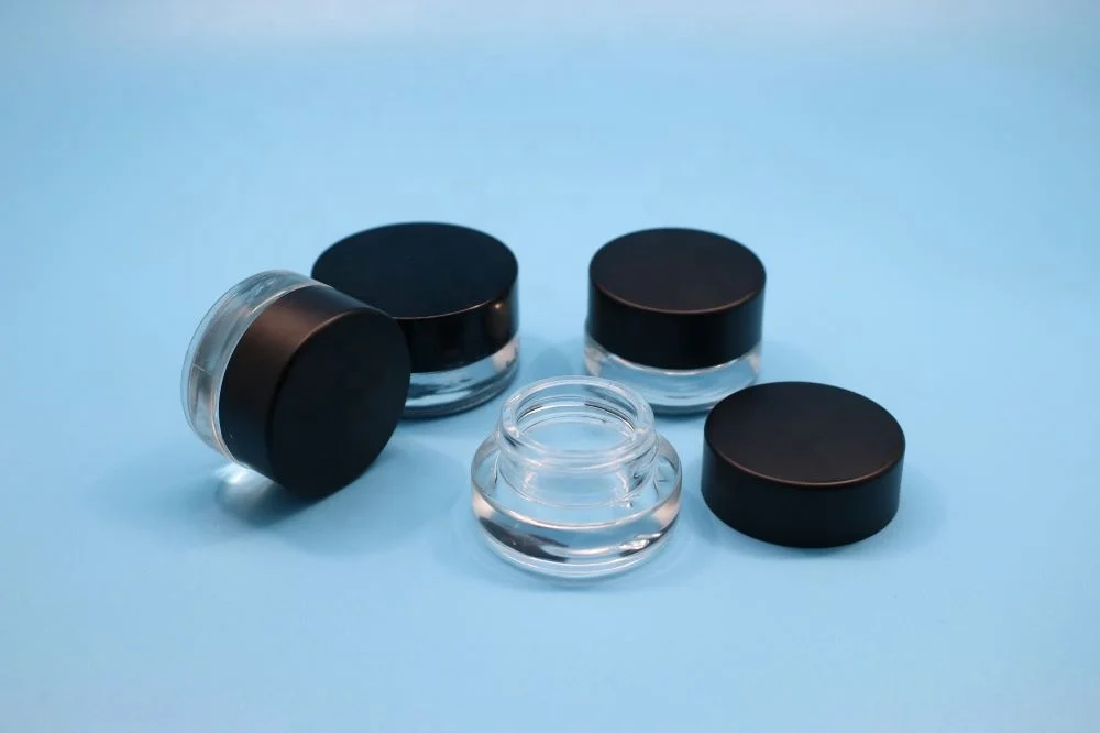high quality 3ml 5ml 7ml 9ml CBD concentrate Glass packaging hemp glass concentrate jars with screw cap