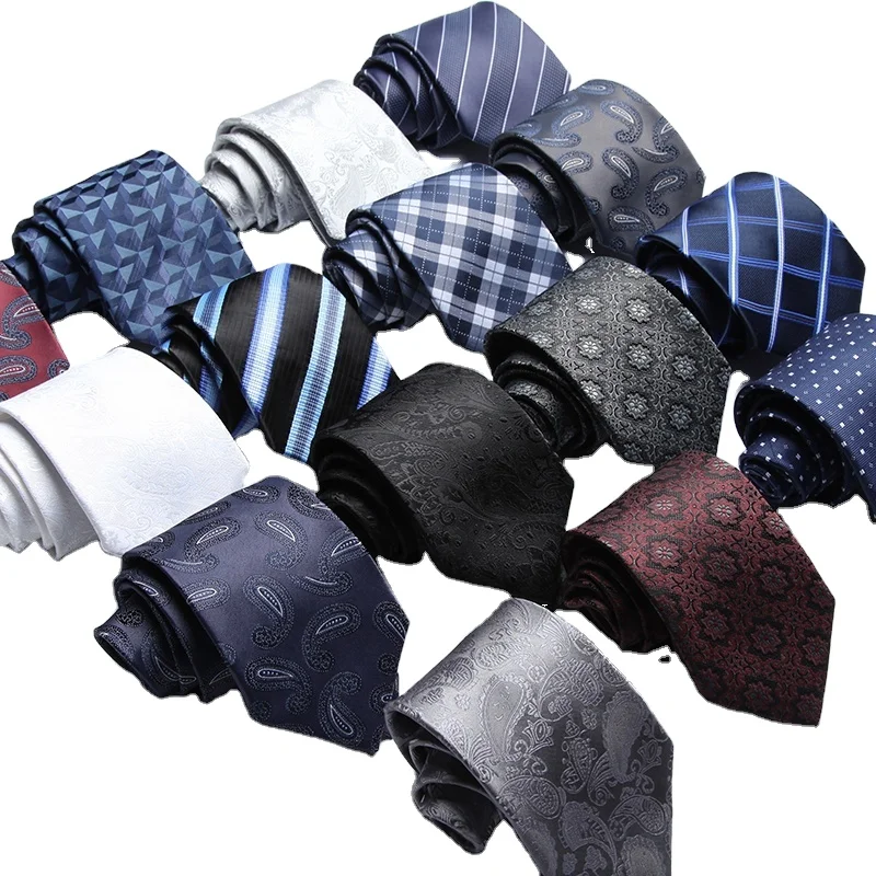 fashion design recycled polyester woven jacquard red blue floral striped paisley dot business handmade necktie ties men eco-tie