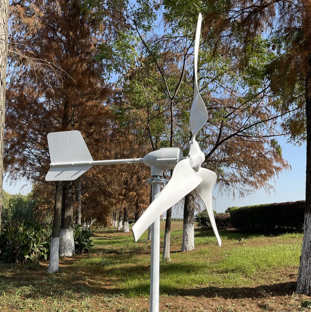 Free Energy Horizontal 1kw 3kw 5kw Windmill Wind Turbine Generator 24v 48v 96v Output for Home Use 5000W Rated Power