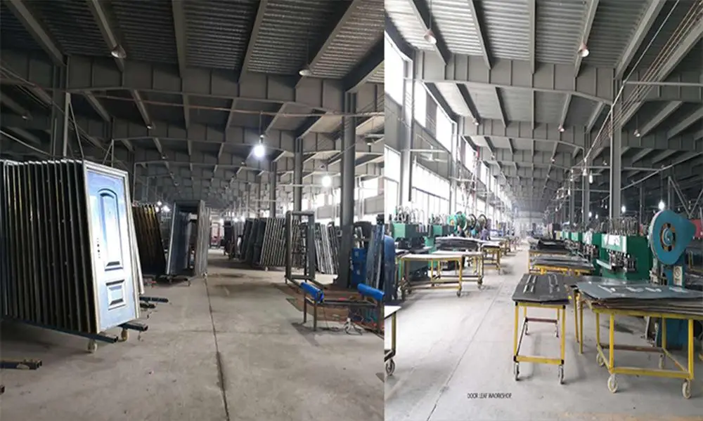 White Manufacturer Directly Sale Steel Security Door Entry Interal Metal Security Steel Door Exterior