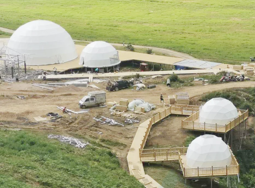 4 Season Outdoor Camping  Igloo Tent  Pvc Geodesic Dome Tents For Garden Dining Room Glamping Yurt