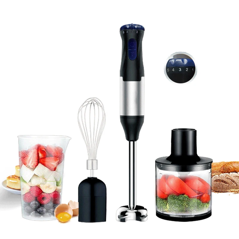 4 in 1 stainless steel immersion electric food mixer kitchen vegetable meat grinder hand stick blender