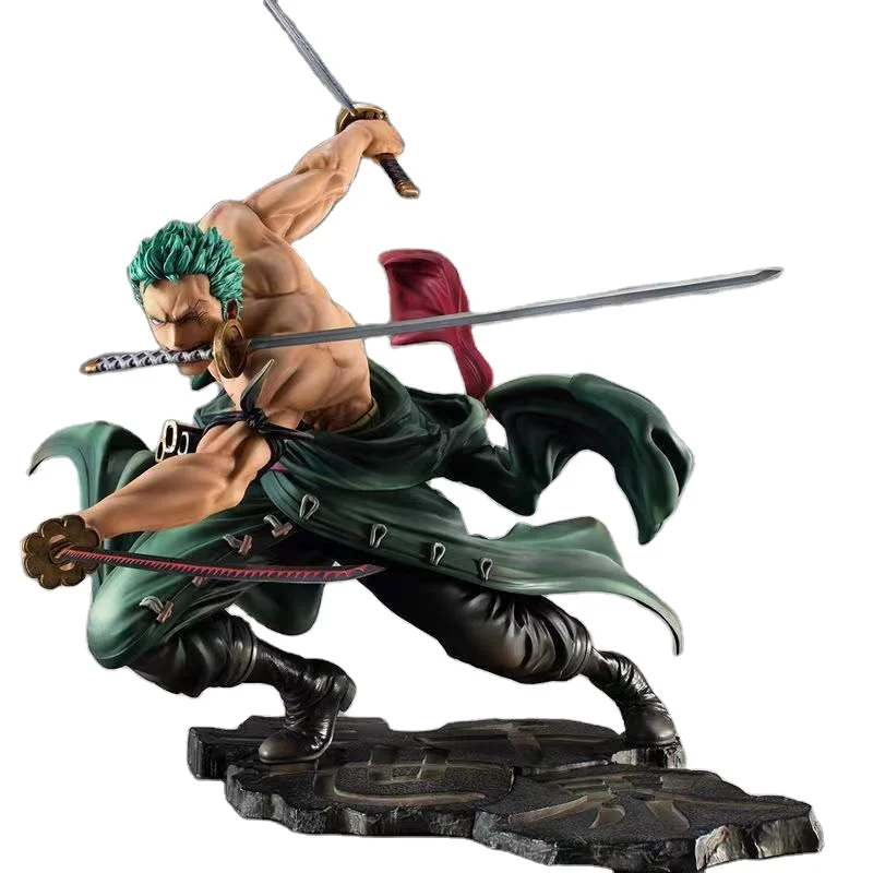 Anime Action Figures GK Roronoa Zoro Three-blade Sa-maximum Manga Anime Statue Action Figure Collection Model Kid Toy