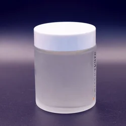 Luxury Rountable Lampite Frosted Glassdecorative Lighting Screw Lid Table Lights with White Cosmetic Glass Plastic Cosmetic Jar