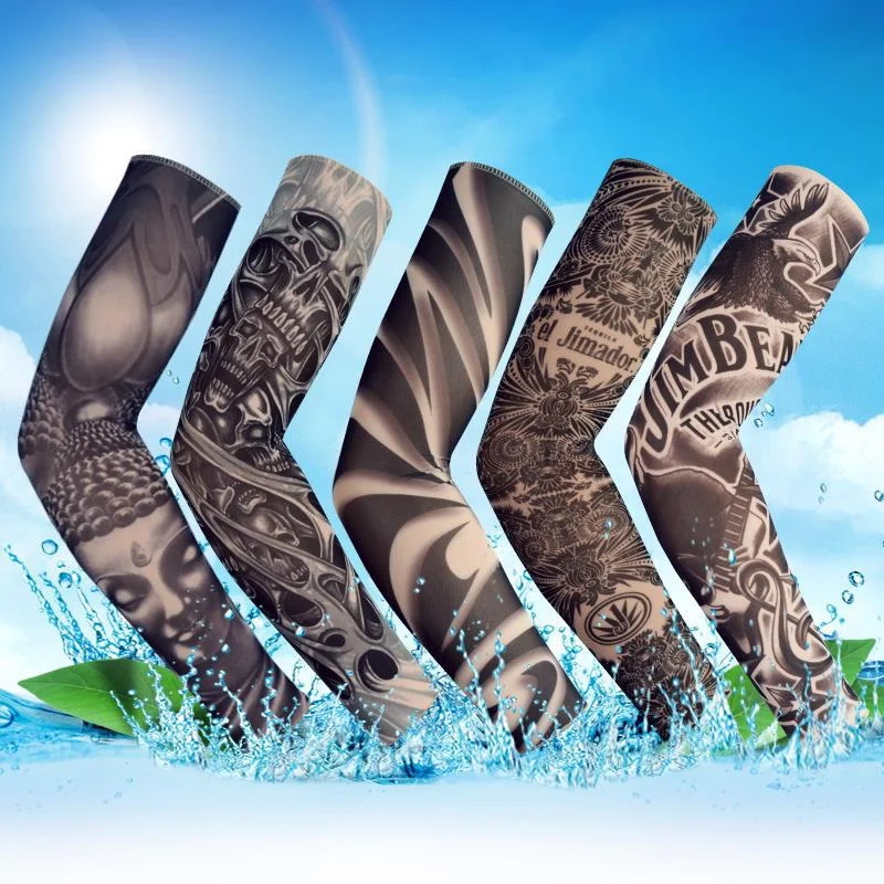 SL008 1/2PCS Unisex Arm Sleeves UV Protection Outdoor Golf Sports Hiking Riding Arm Tattoo Sleeve Full Arm Warmer Riding