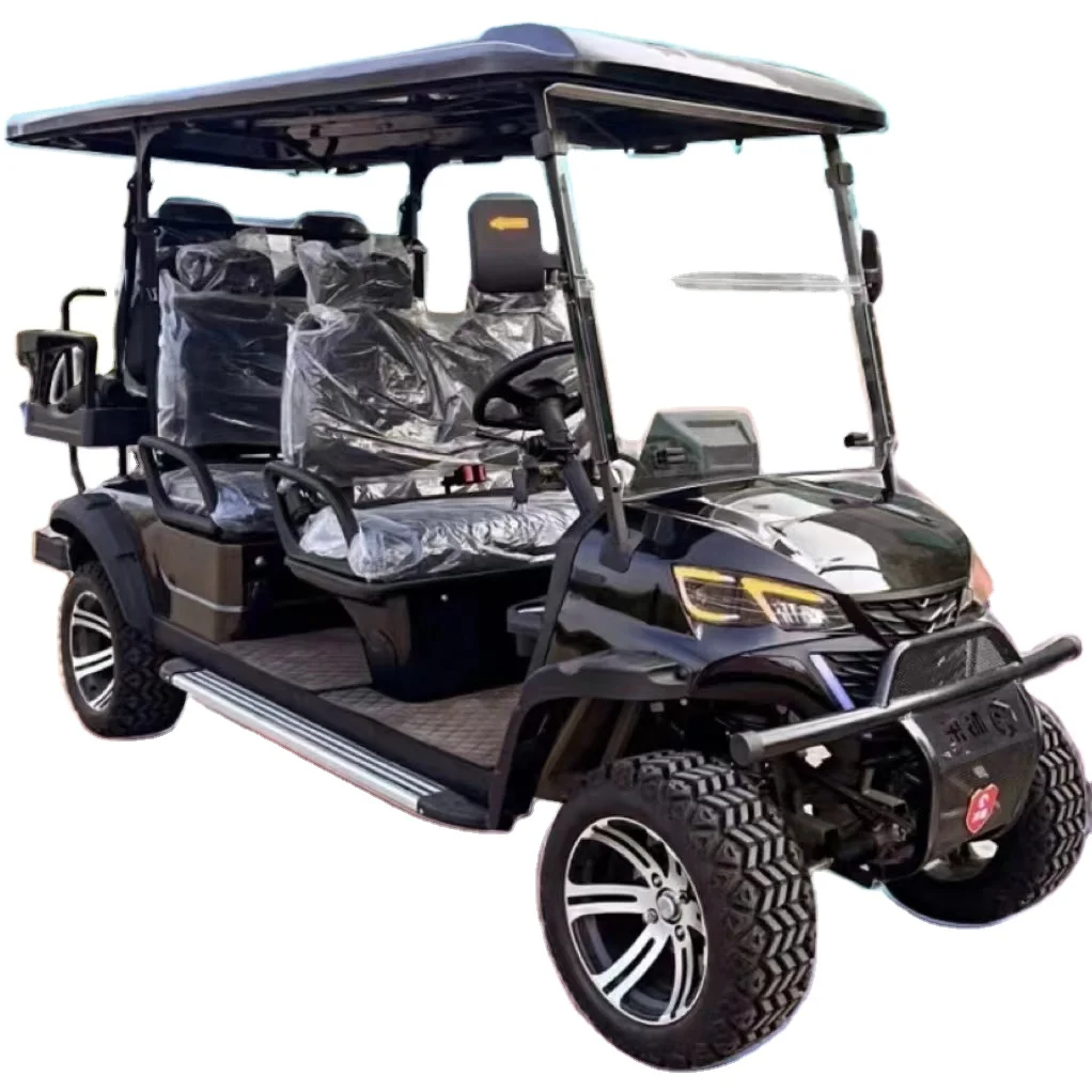 Independent suspension electric golf cart with adjustable speed 6-seater car off-road battery golf cart