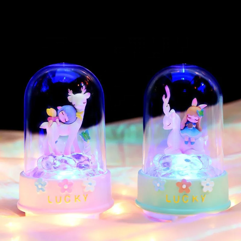 New led light complimentary gift new product ideas 2023 souvenirs craft supplies glitter grinch crystal lamp custom resin crafts
