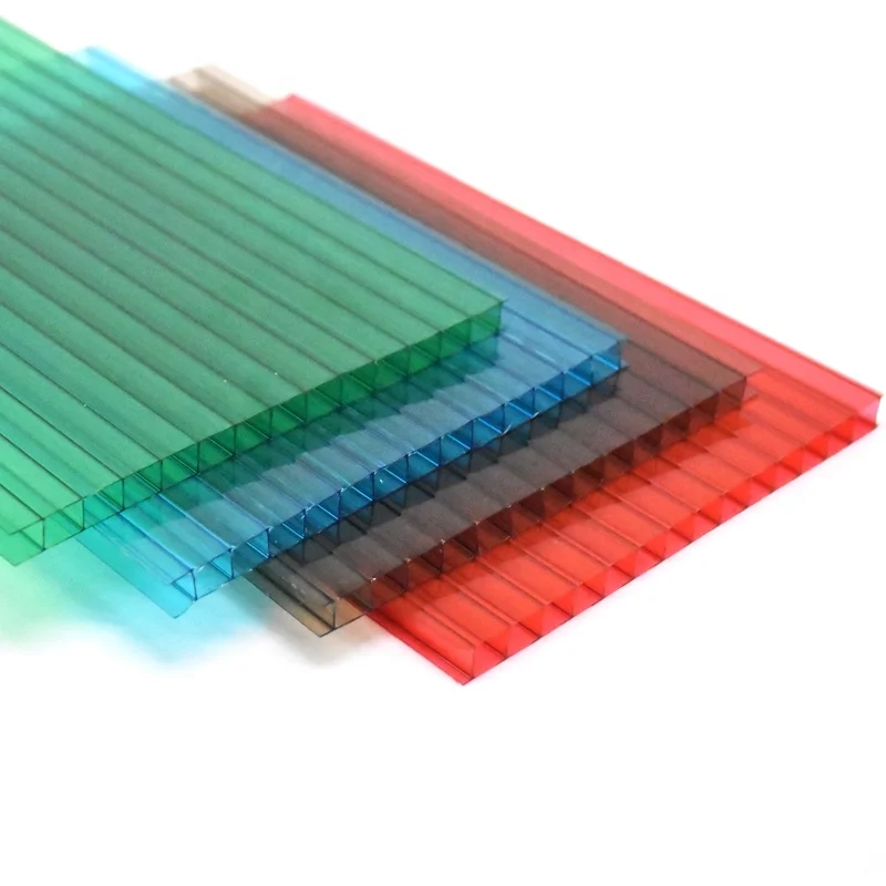 Бесплатный образец Лидер продаж Прозрачный поликарбонатный парниковый пластиковый полый солнцезащитный Лист 12 мм двухнастенный лист