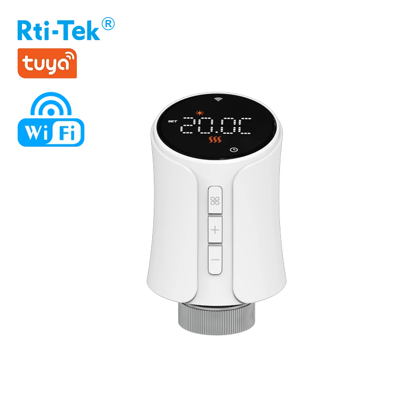 TUYA Wi-Fi Smart LED Thermostatic Radiator Valve TRV Modern Alexa Google Home Compatible No Gateway Required Apartment Use