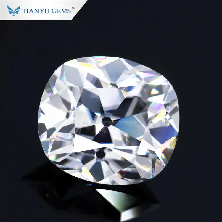 China Manufacture Customized Antique Cushion Cut Moissanite 10*11mm Enlongate Loose Stone