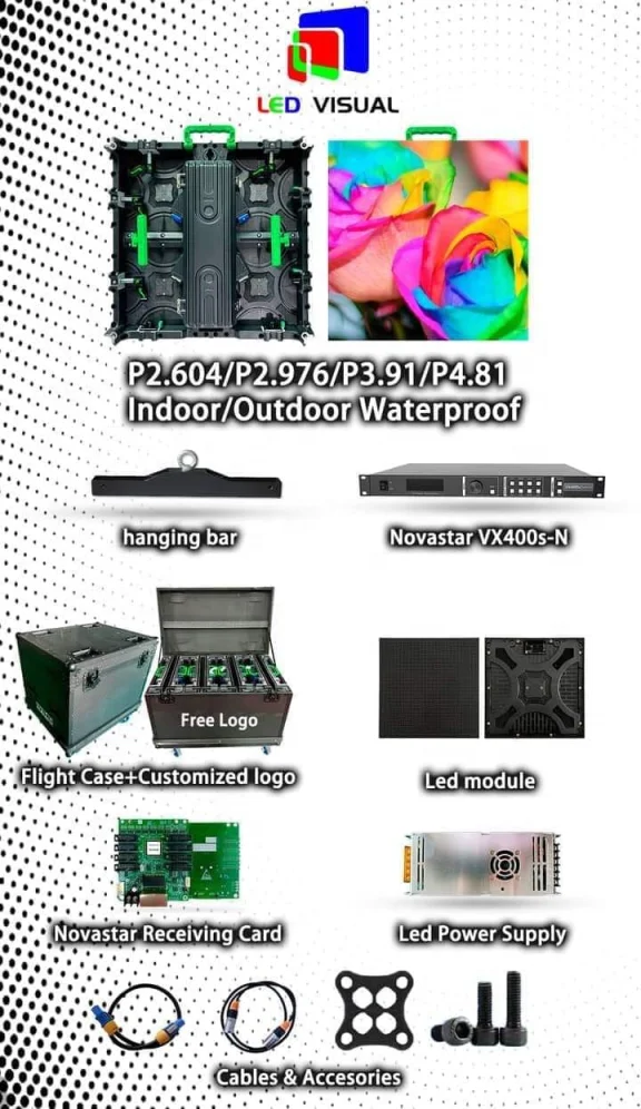 500x500mm Indoor Outdoor Giant Stage Background Led Video Wall P2.6 P2.9 P3.91 P4.81 Seamless Splicing Rental LED Display Screen