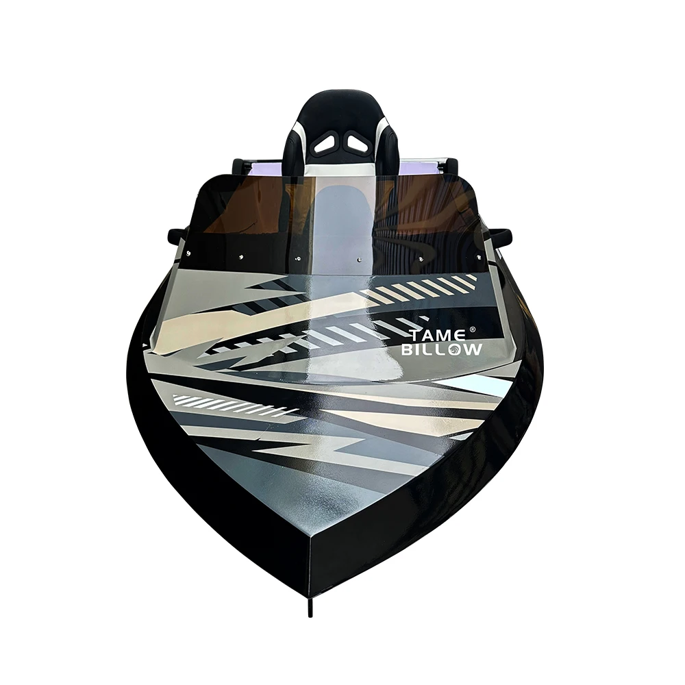 Double-Layer Fiber Glass Electric Kart Boat with Optional Tail Wing Blue Big LCD Display GPS