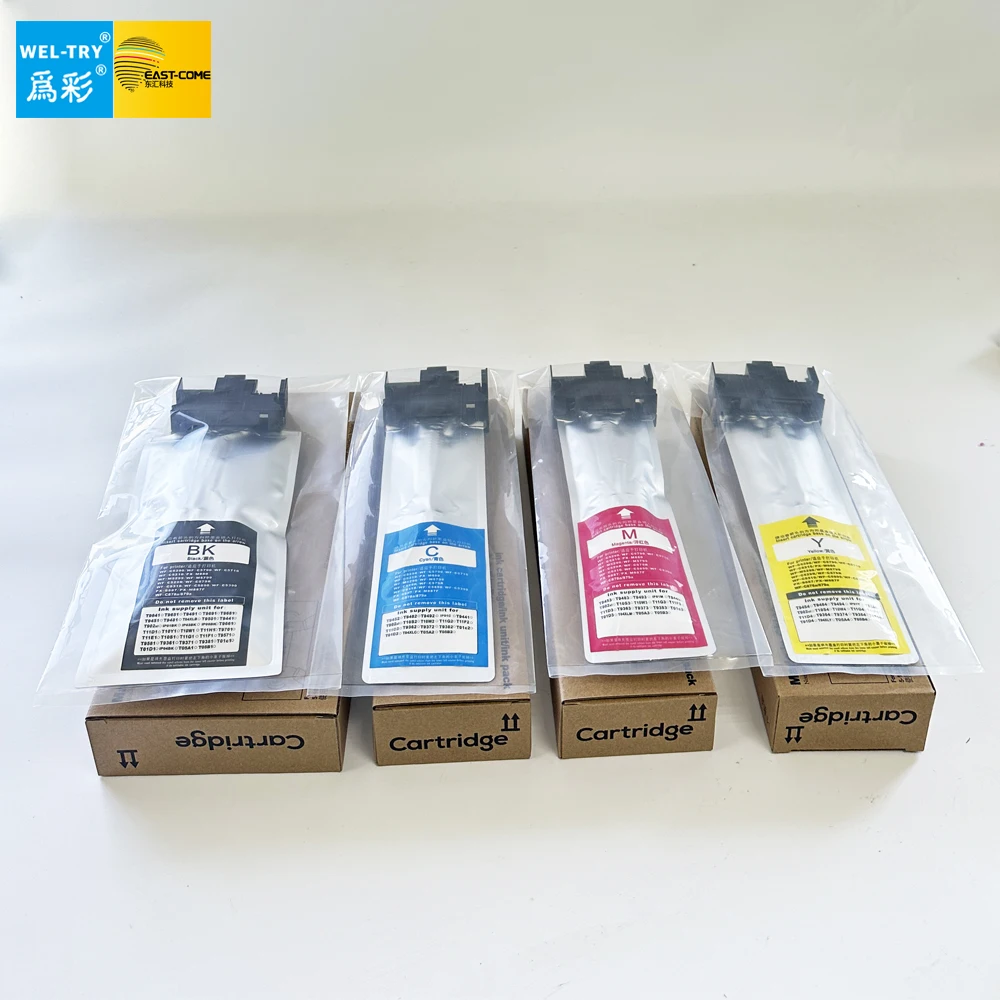 WEL-TRY Business Inkjet Cartridge Ink Bag C13T01C T01C1-T01c4 For Epson WorkForce Pro WF-C529R / C579R With pigment ink inside