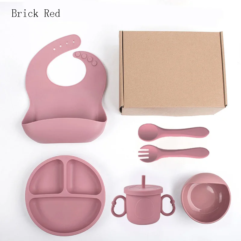 High Quality Silicone Tableware For Kids Durable Baby Silicone Tableware Silicone Tableware Set