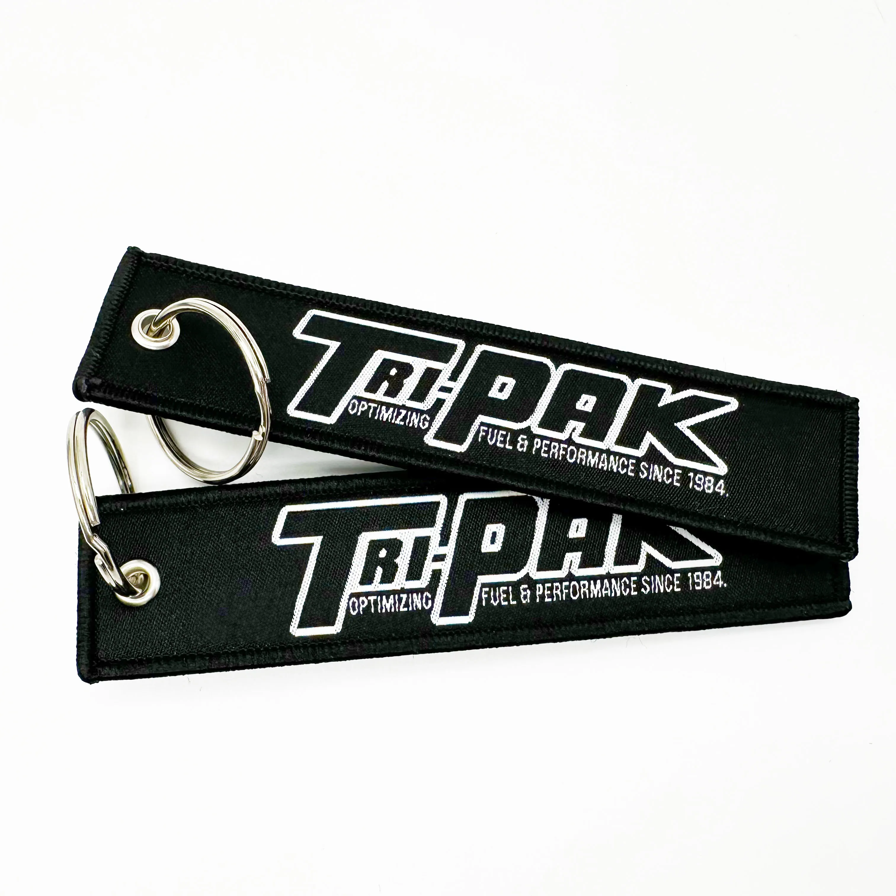 Wholesale  Promotional Custom Logo  Cheap Custom Flight Fabric Embroidery Jet tag Fabric Logo EDC Embroidery Keychains