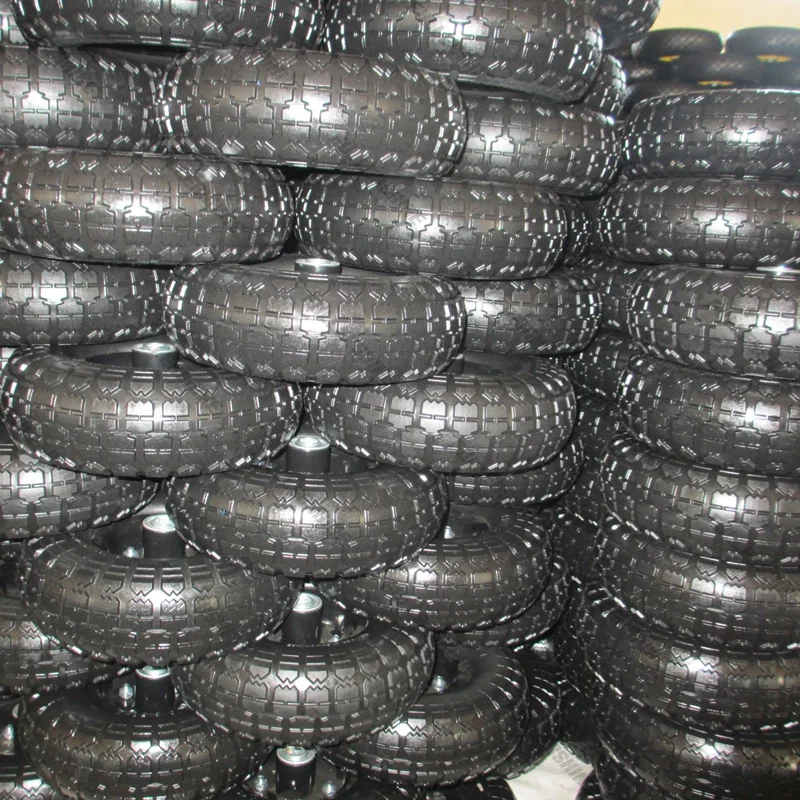 PU FOAM WHEEL 3.50-4 10 Inch 10x2 Solid Wheel Flat Free Rubber Tires