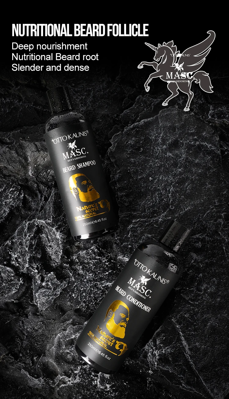 beard care products private label Sulfate Free Hydrating Shampoo and Conditioner for Men grooming Beard Wash