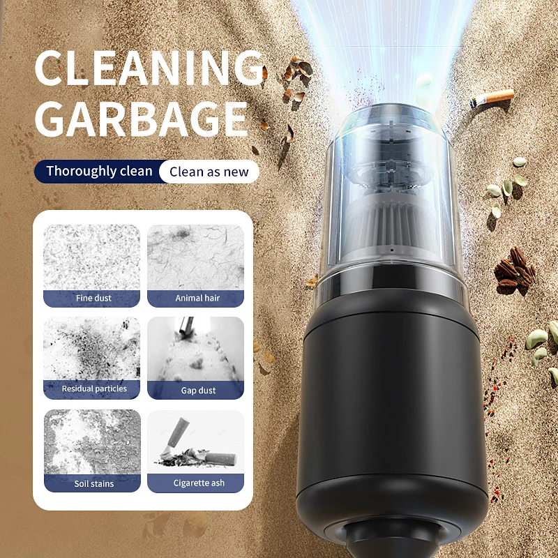 Factory New Arrival Cheap Price Portable Car Vacuum Cleaner 5000PA USB Rechargeable Mini Handheld Wireless Vacuum Cleaner