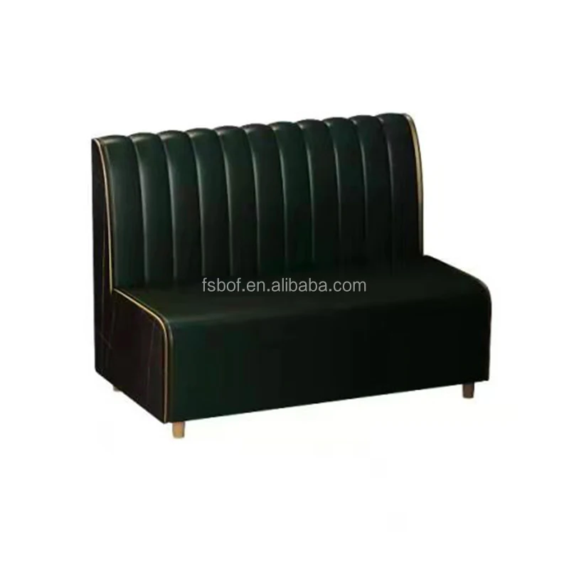 Commercial restaurant sofa table and chair combination waterproof marble pattern table bistro cafe U-shaped card seat sofa