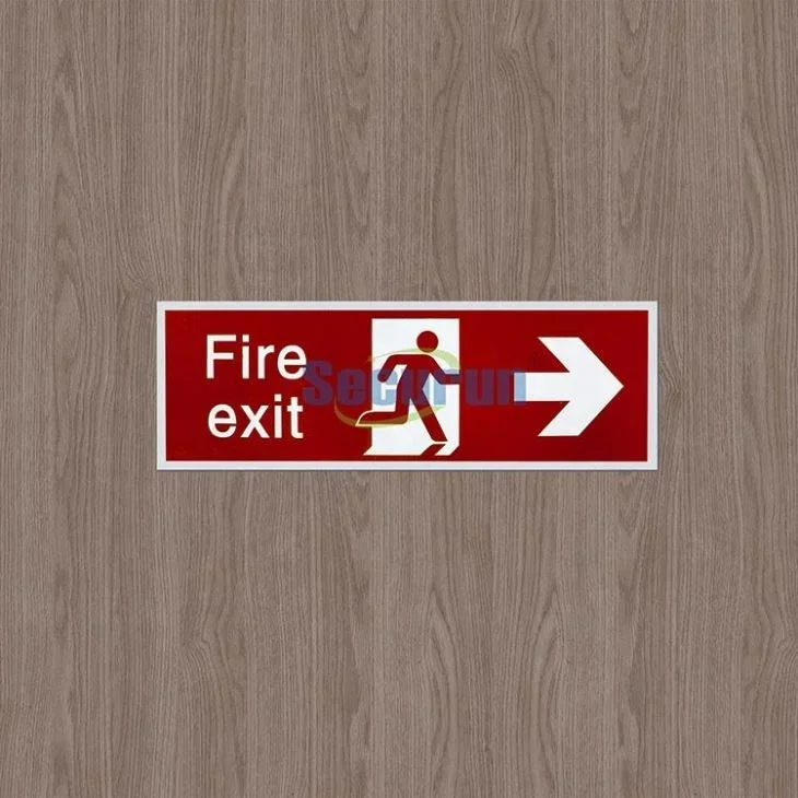 2024 top aluminum customized durable waterproof fire exit sign for school building community road