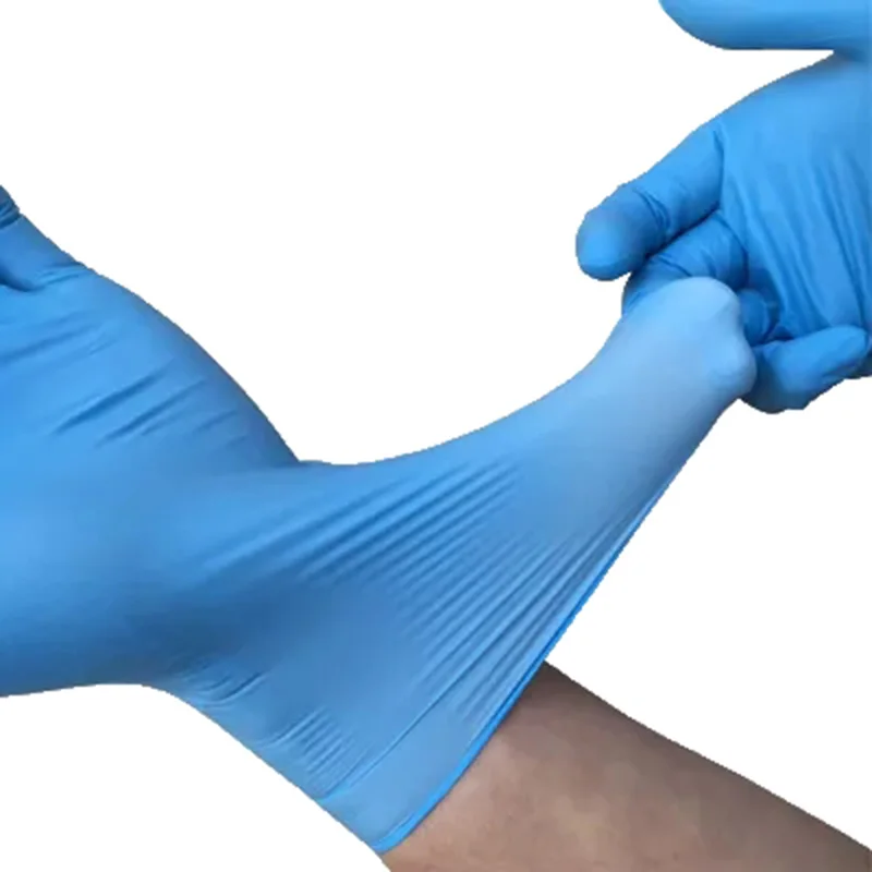 Nitrile rubber gloves blue nitrile powder free gloves latex free vinyl nitrile gloves