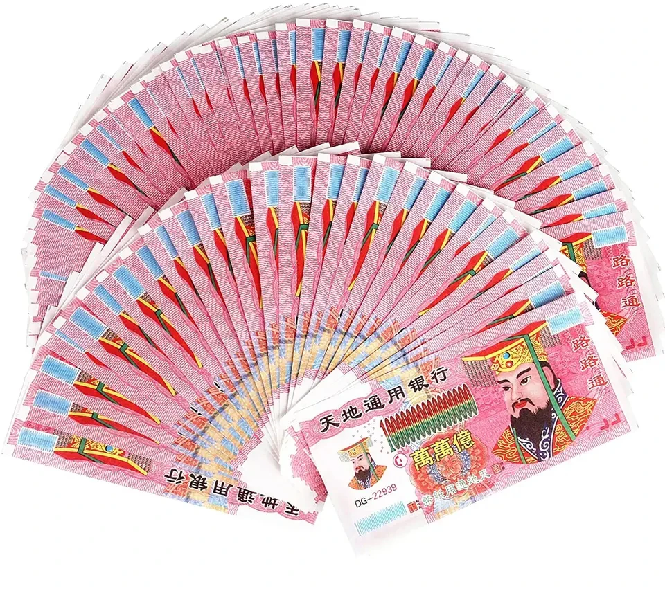 Custom 100 Dollar Hell Bank African Burning Ancestor Ancestor Money Bank Notes Machine Chinese Money Joss Paper MB01