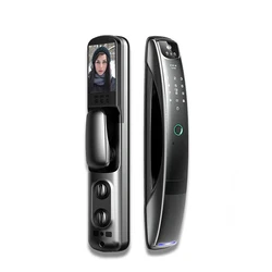 CAMAKT Stainless Steel Door Tuya Wifi Door Lock with Camera, Fully Automatic Smart Fingerprint Password Face Lock