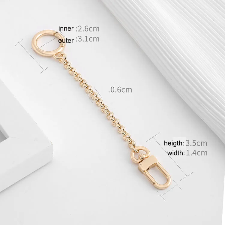 Hot sale Metal purse chain strap shoulder cross body short chain handbag clutch replacement strap extension chain