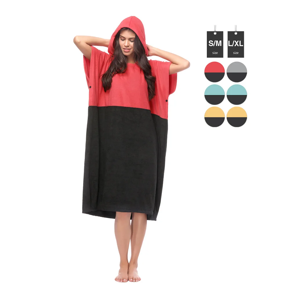 SHERO SURF Top Selling Products in Alibaba Cotton Surf Poncho Surfing Poncho Zipper