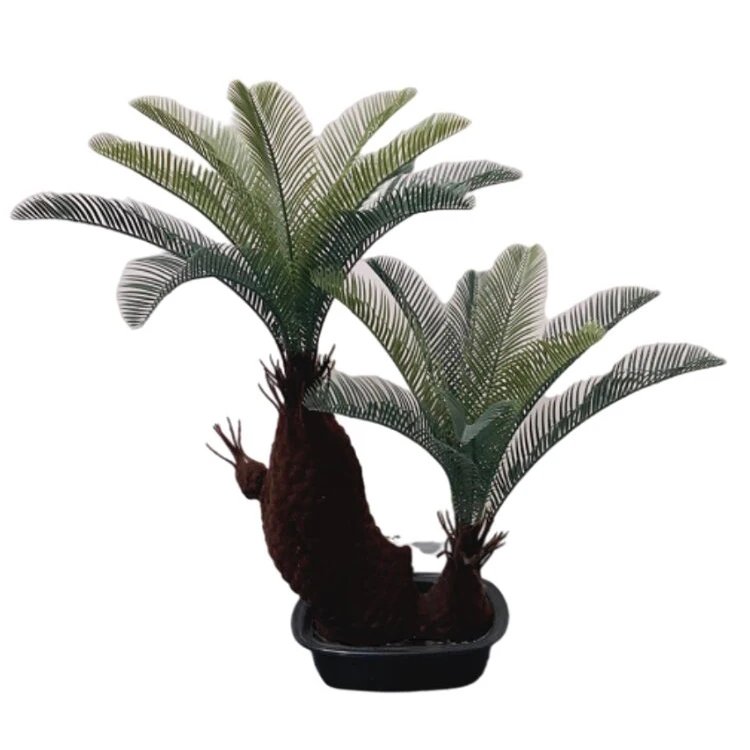 Real Touch High Simulated Bonsai Artificial Sago Cycas Tree Cycad Plant Green Plants for Decorations with Competitive Price
