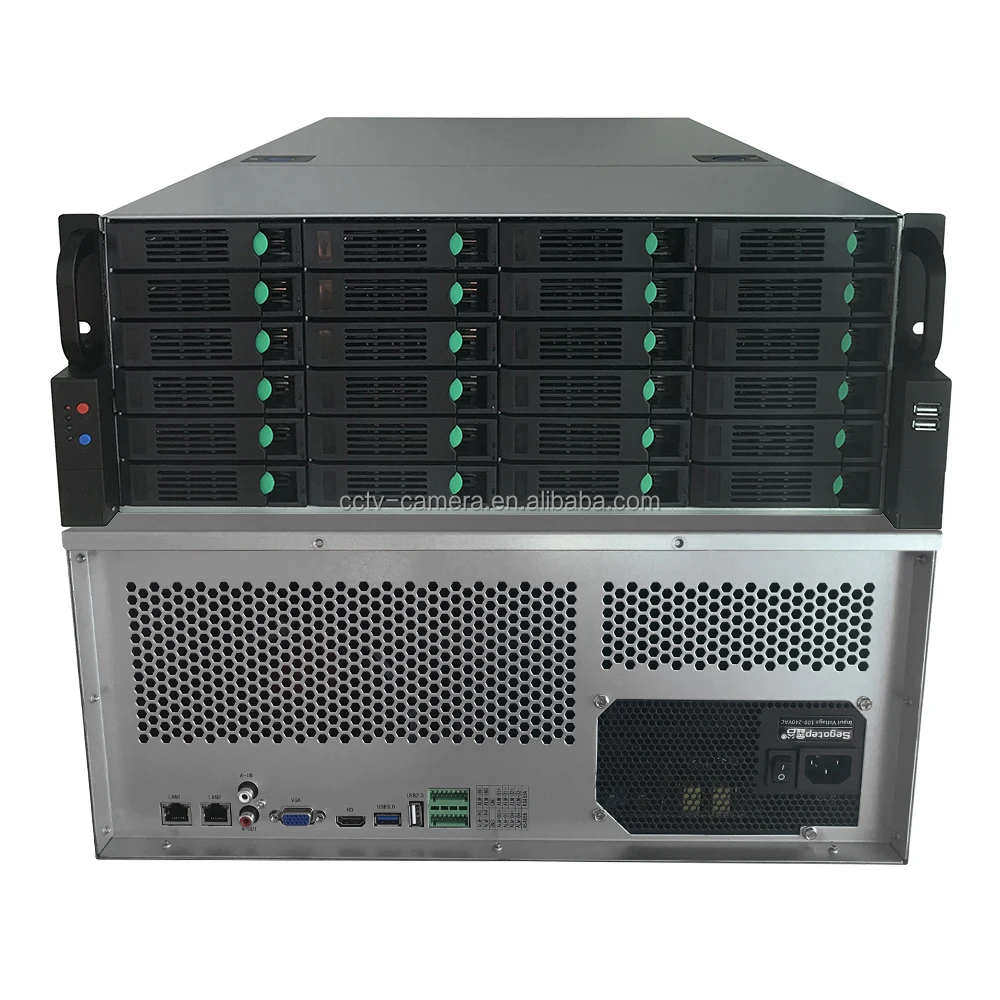 Professional Rack Mounting 16CH Alarm RAID 0 1 5 6 10 H.265+ 24 SATA HDD Slot 128 Channel IVR Super IP AI 12MP 8MP 4K 128 CH NVR