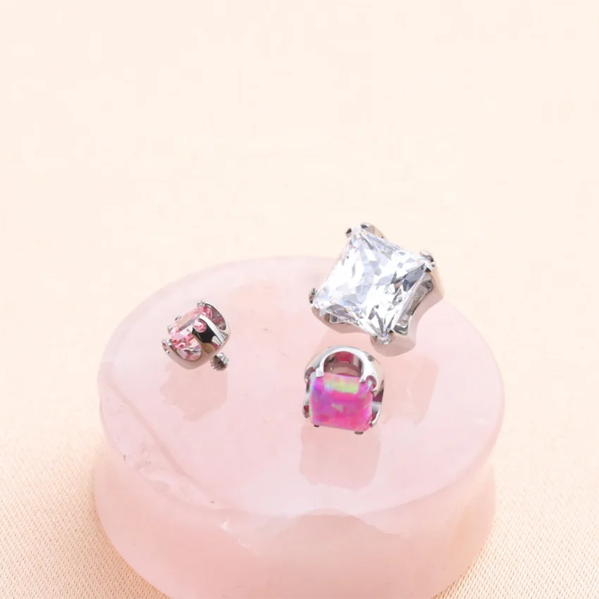 ASTM F136 Titanium Rose Gold Hinged Segment Clicker Ring With CNC Cut Cross