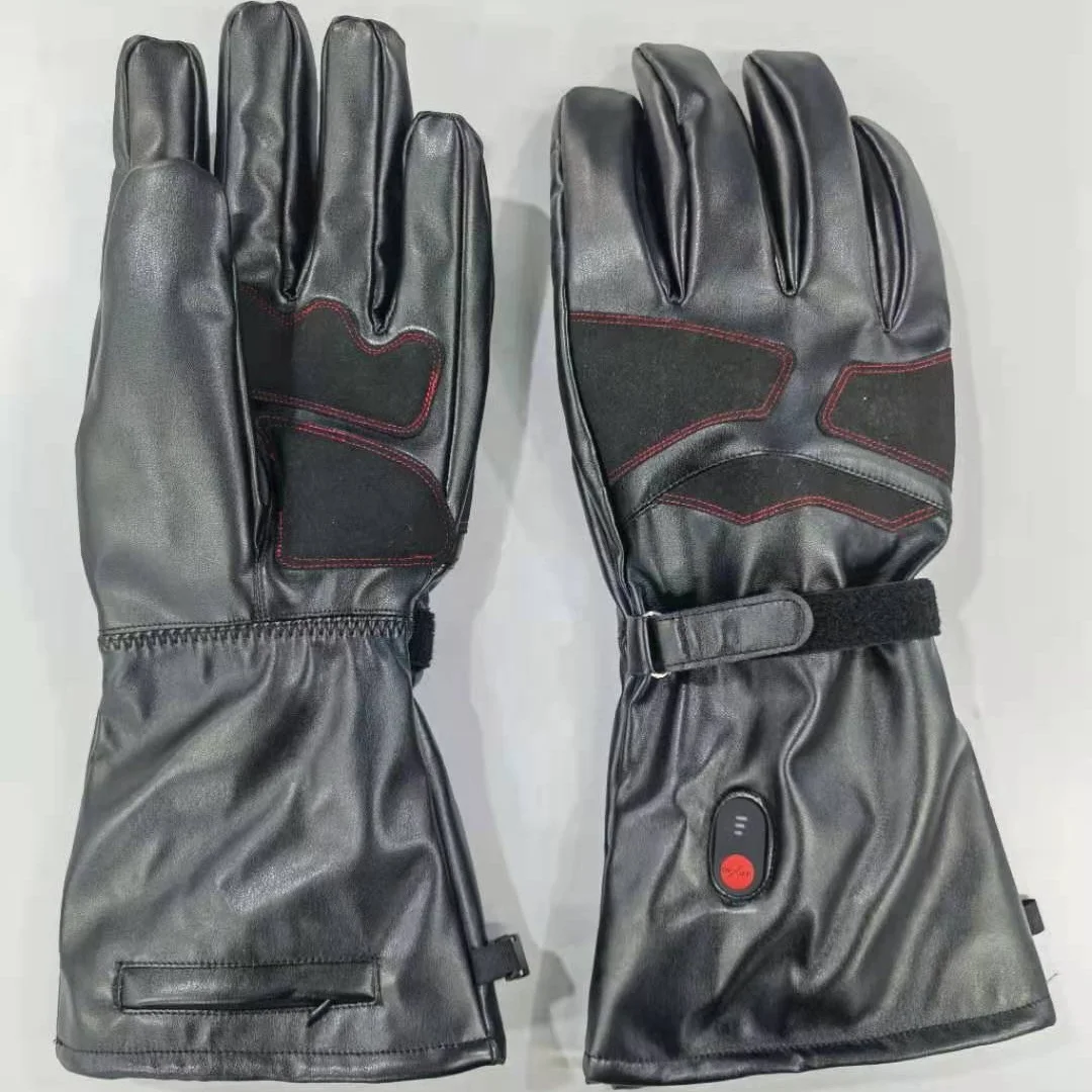 Зимние водонепроницаемые Мужские Полиуретановые изолированные перчатки с раздельным пальцем и подогревом для альпинизма